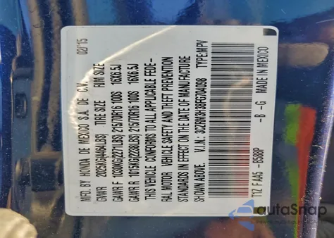 2015 Honda Cr-V Lx z USA, uszkodzony, nr VIN 3CZRM3H38FG704098